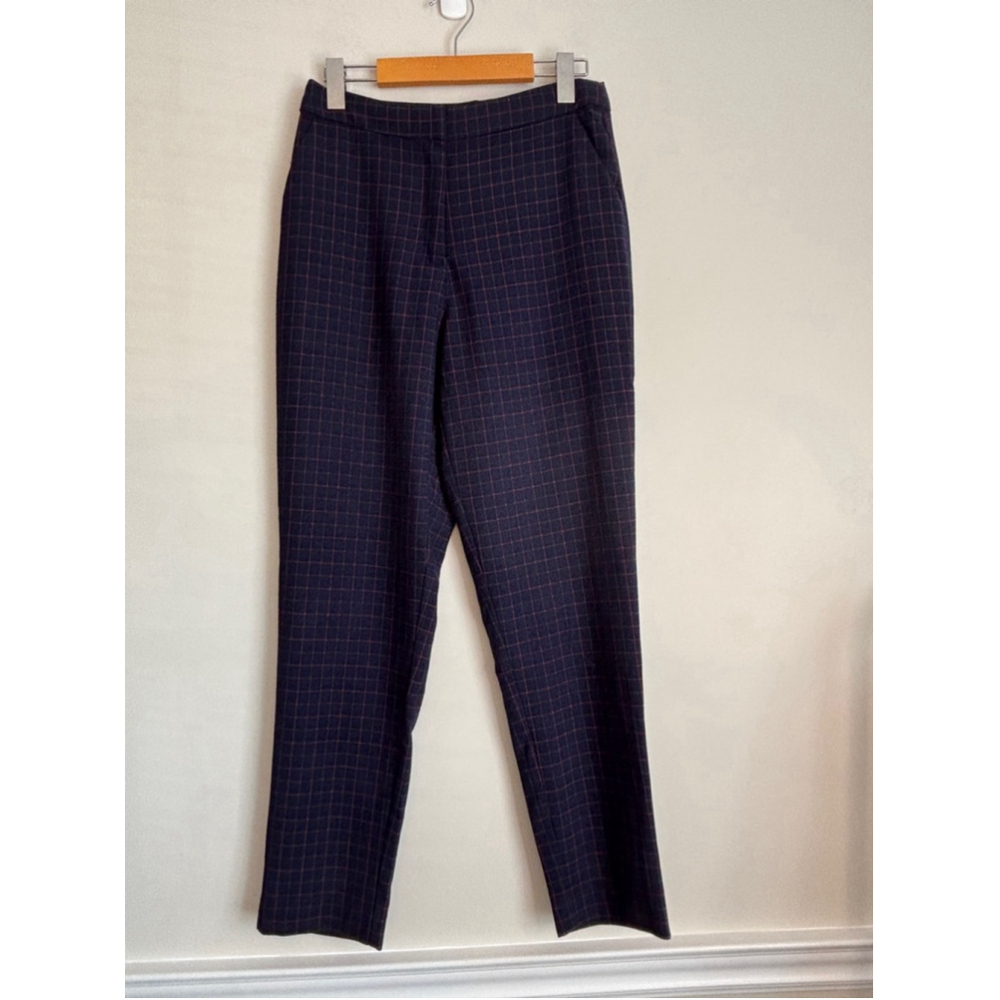 FRNCH Paris Pandora Plaid Pants Blue Marine Women's Medium